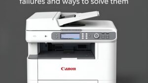 Иллюстрация процесса технического обслуживания МФУ Canon для статьи о типичных поломках и их устранении